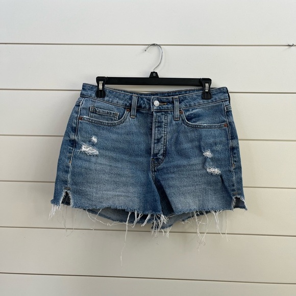 Old Navy Blue Jean Shorts Distressed Cut-Off Style - Picture 1 of 3